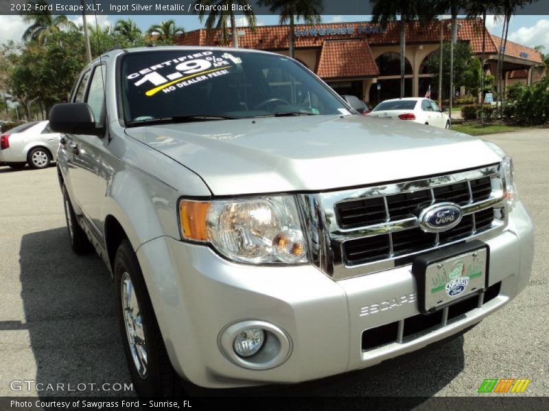 Ingot Silver Metallic / Charcoal Black 2012 Ford Escape XLT