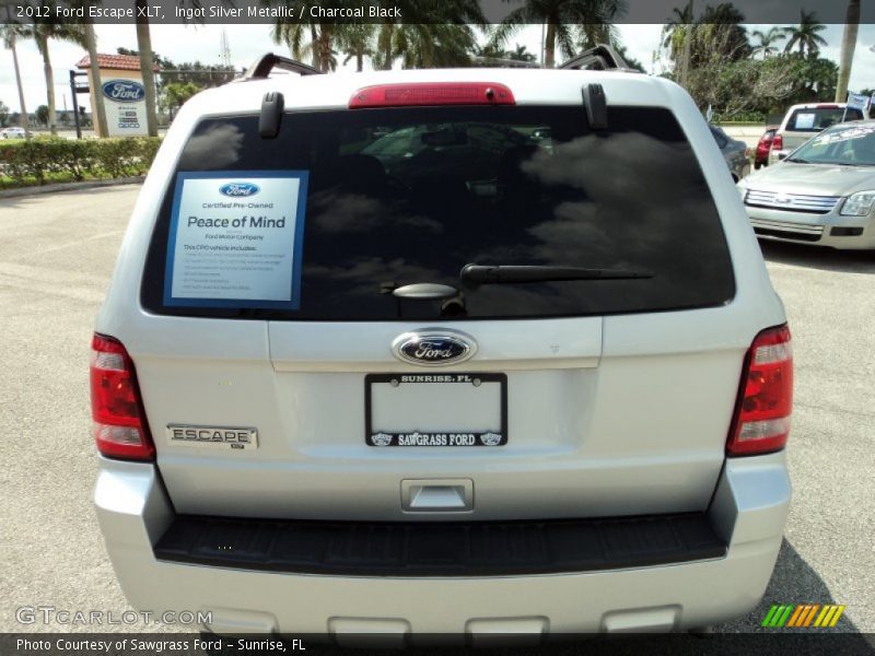 Ingot Silver Metallic / Charcoal Black 2012 Ford Escape XLT