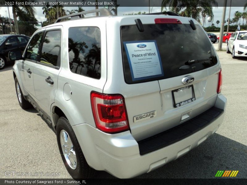 Ingot Silver Metallic / Charcoal Black 2012 Ford Escape XLT