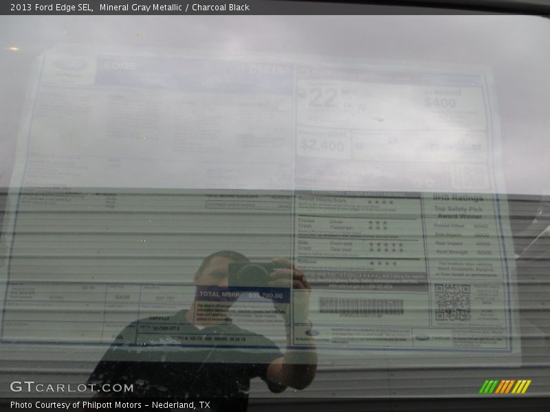 Mineral Gray Metallic / Charcoal Black 2013 Ford Edge SEL