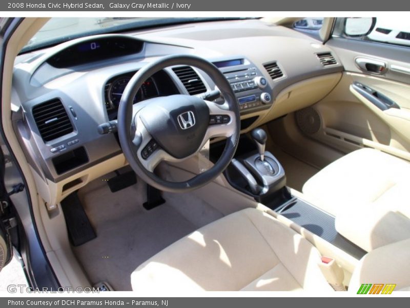 Galaxy Gray Metallic / Ivory 2008 Honda Civic Hybrid Sedan