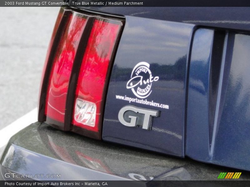 True Blue Metallic / Medium Parchment 2003 Ford Mustang GT Convertible