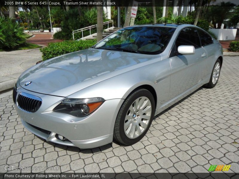 Titanium Silver Metallic / Black 2005 BMW 6 Series 645i Coupe