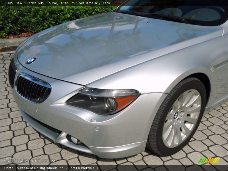 Titanium Silver Metallic / Black 2005 BMW 6 Series 645i Coupe