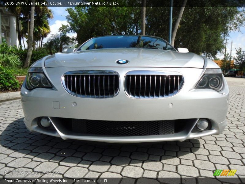 Titanium Silver Metallic / Black 2005 BMW 6 Series 645i Coupe