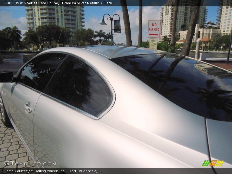 Titanium Silver Metallic / Black 2005 BMW 6 Series 645i Coupe