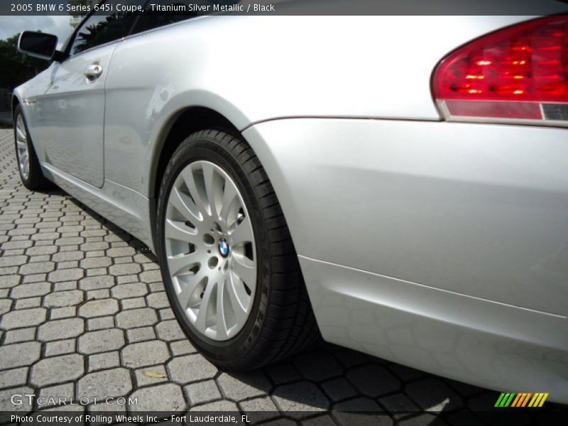 Titanium Silver Metallic / Black 2005 BMW 6 Series 645i Coupe