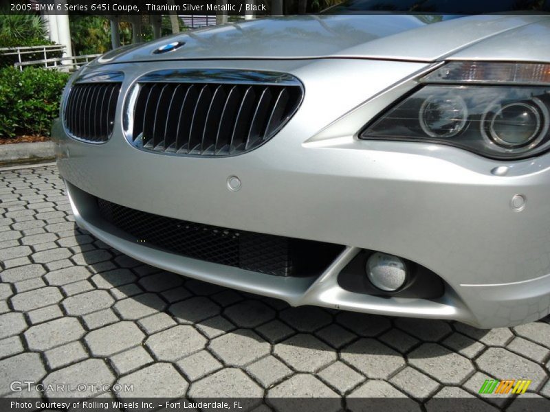 Titanium Silver Metallic / Black 2005 BMW 6 Series 645i Coupe
