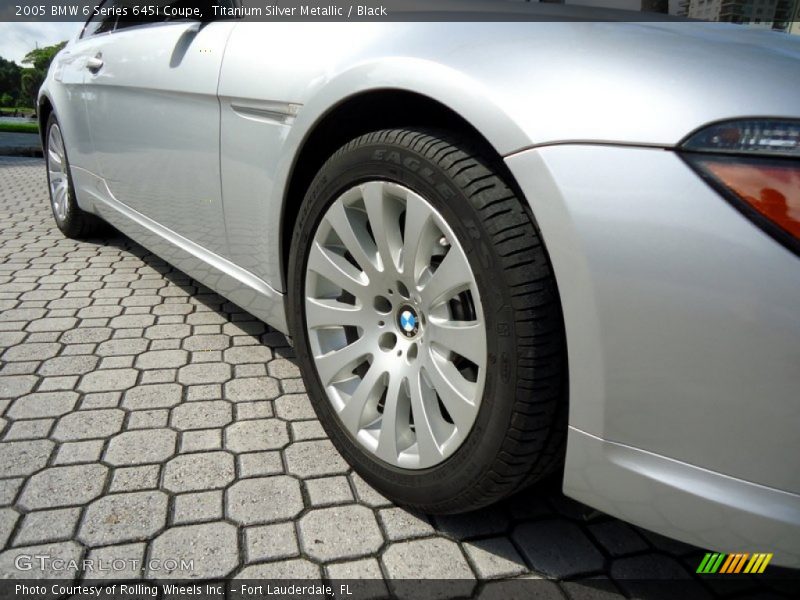 Titanium Silver Metallic / Black 2005 BMW 6 Series 645i Coupe