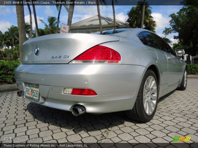 Titanium Silver Metallic / Black 2005 BMW 6 Series 645i Coupe