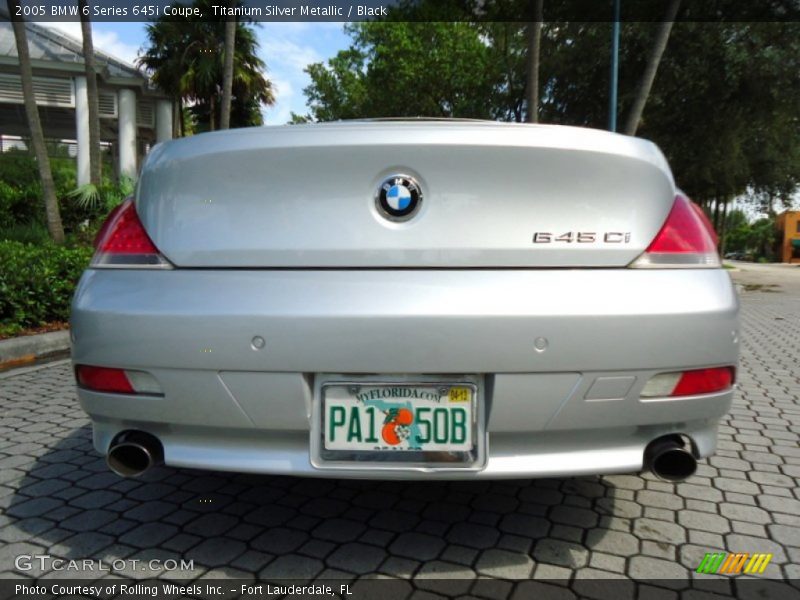 Titanium Silver Metallic / Black 2005 BMW 6 Series 645i Coupe