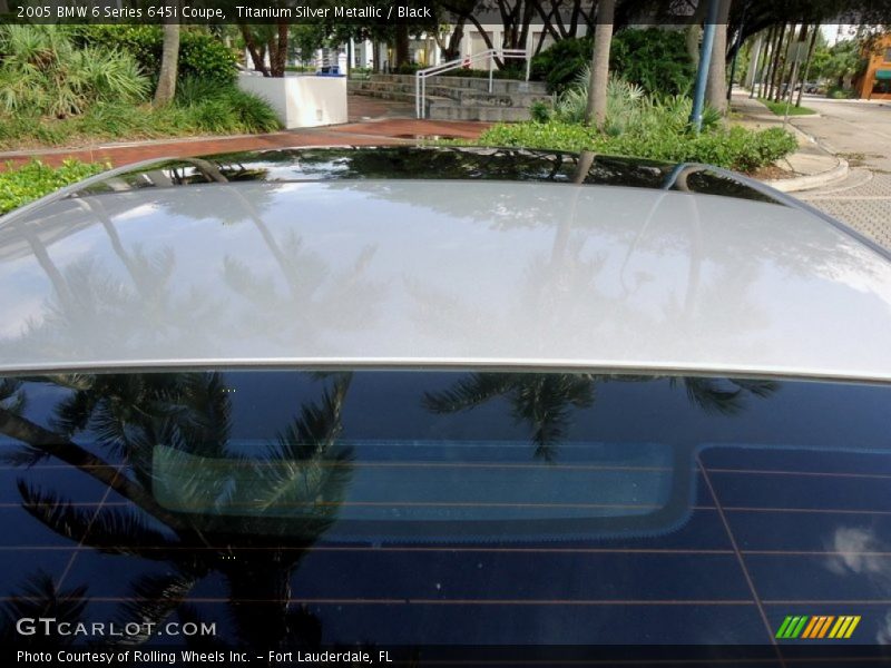Titanium Silver Metallic / Black 2005 BMW 6 Series 645i Coupe