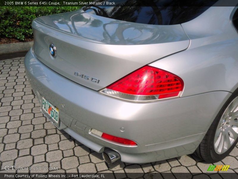 Titanium Silver Metallic / Black 2005 BMW 6 Series 645i Coupe