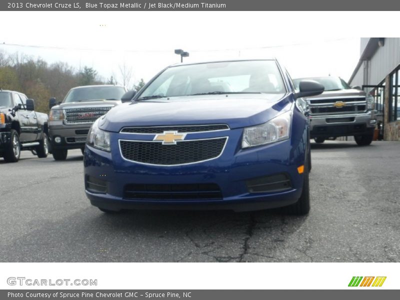 Blue Topaz Metallic / Jet Black/Medium Titanium 2013 Chevrolet Cruze LS