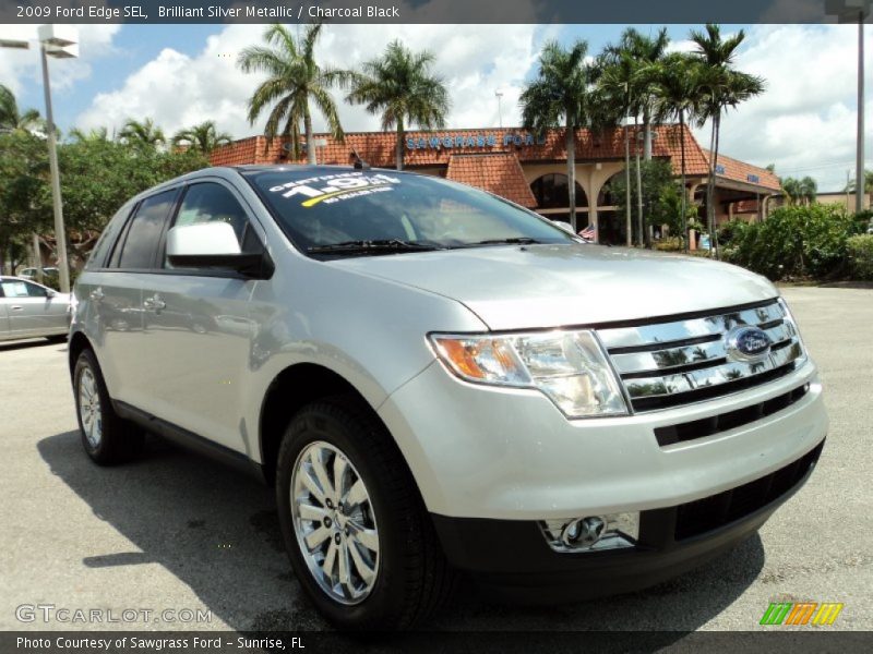 Brilliant Silver Metallic / Charcoal Black 2009 Ford Edge SEL