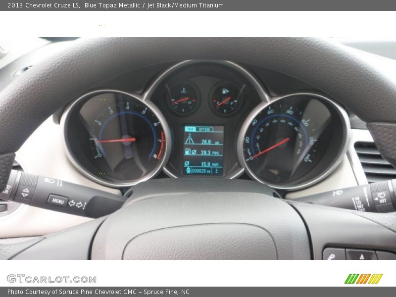 Blue Topaz Metallic / Jet Black/Medium Titanium 2013 Chevrolet Cruze LS