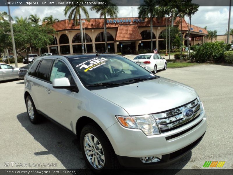 Brilliant Silver Metallic / Charcoal Black 2009 Ford Edge SEL