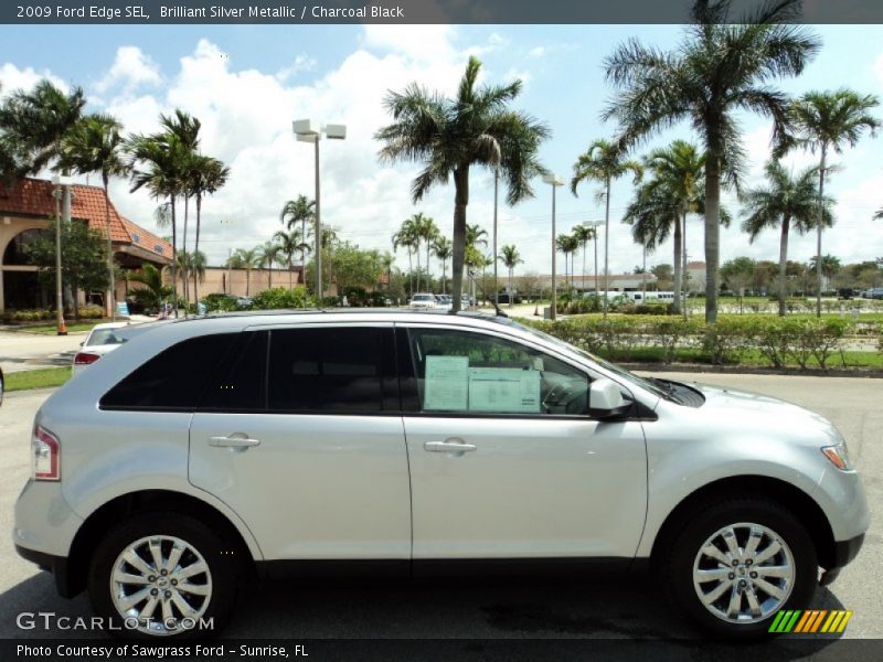 Brilliant Silver Metallic / Charcoal Black 2009 Ford Edge SEL
