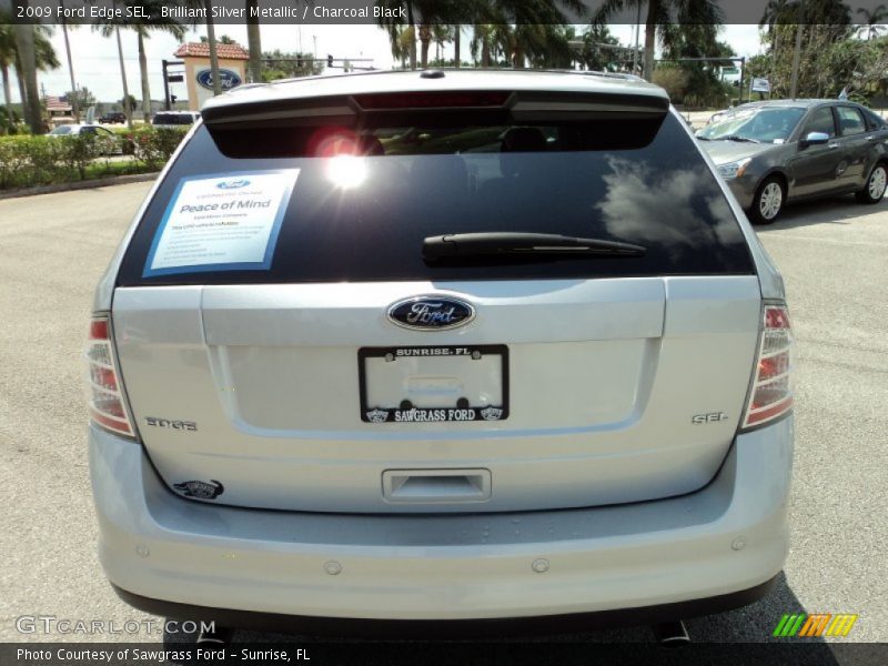 Brilliant Silver Metallic / Charcoal Black 2009 Ford Edge SEL