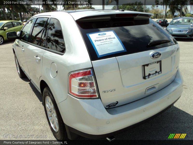 Brilliant Silver Metallic / Charcoal Black 2009 Ford Edge SEL