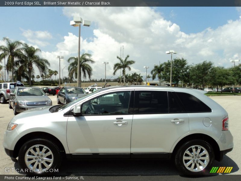 Brilliant Silver Metallic / Charcoal Black 2009 Ford Edge SEL