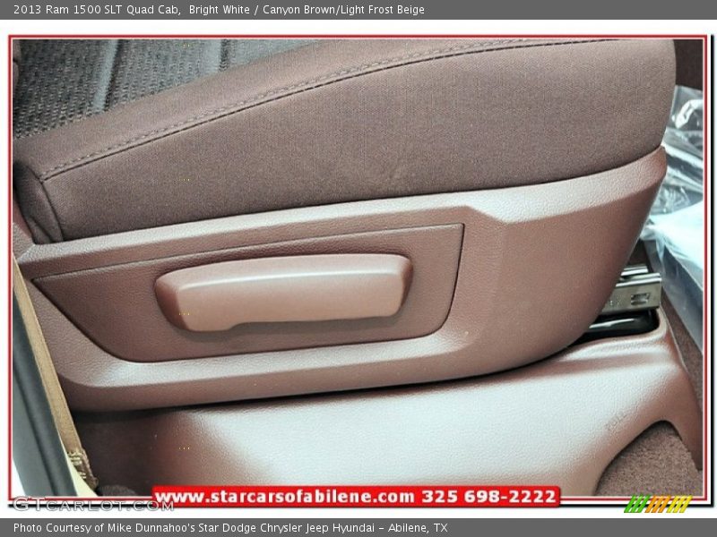 Bright White / Canyon Brown/Light Frost Beige 2013 Ram 1500 SLT Quad Cab
