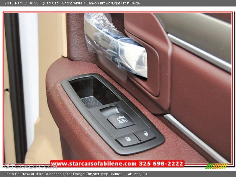Bright White / Canyon Brown/Light Frost Beige 2013 Ram 1500 SLT Quad Cab
