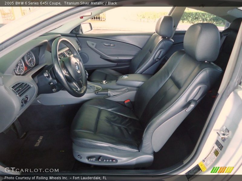 Titanium Silver Metallic / Black 2005 BMW 6 Series 645i Coupe