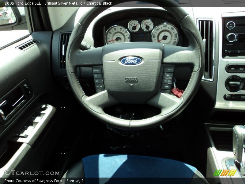 Brilliant Silver Metallic / Charcoal Black 2009 Ford Edge SEL
