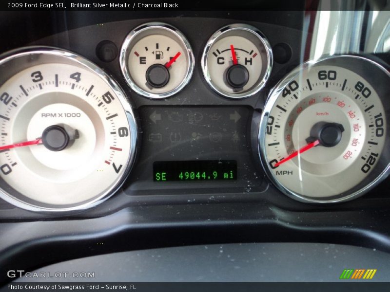 Brilliant Silver Metallic / Charcoal Black 2009 Ford Edge SEL