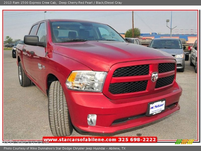 Deep Cherry Red Pearl / Black/Diesel Gray 2013 Ram 1500 Express Crew Cab