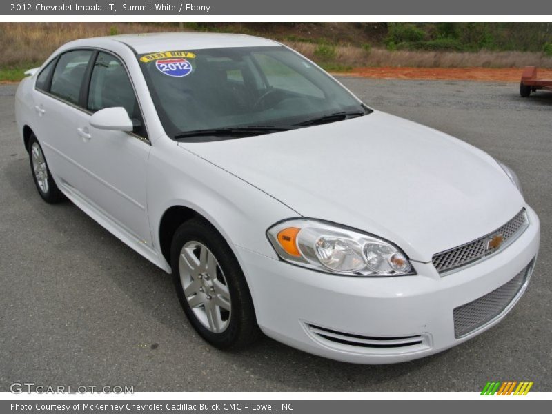 Summit White / Ebony 2012 Chevrolet Impala LT