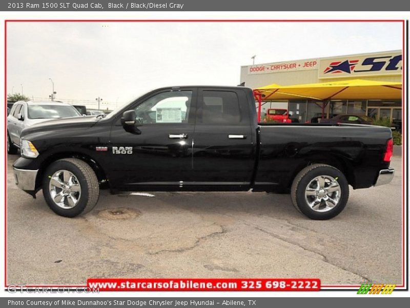 Black / Black/Diesel Gray 2013 Ram 1500 SLT Quad Cab