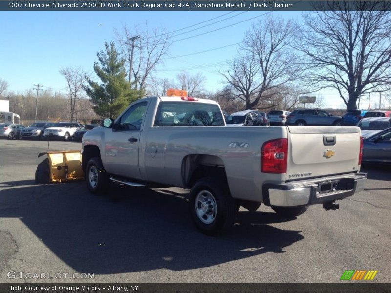 Sandstone Metallic / Dark Titanium 2007 Chevrolet Silverado 2500HD Work Truck Regular Cab 4x4
