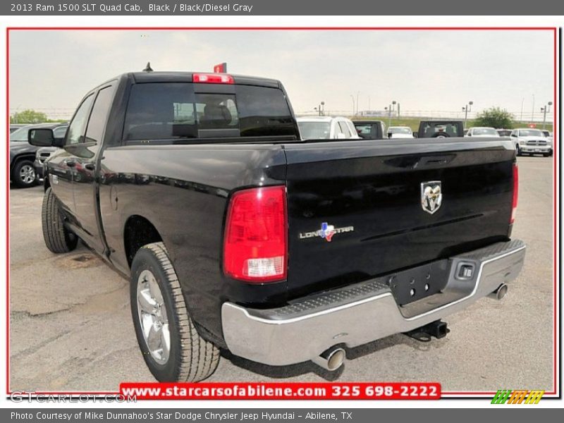 Black / Black/Diesel Gray 2013 Ram 1500 SLT Quad Cab