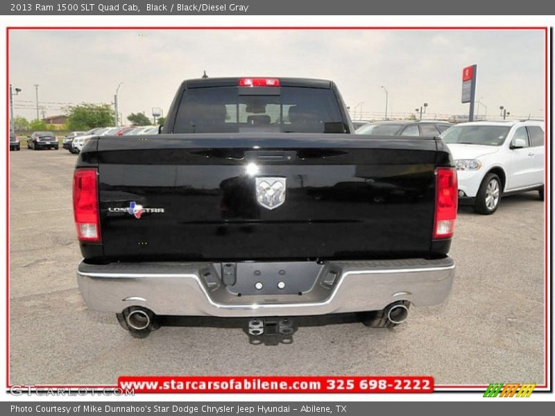 Black / Black/Diesel Gray 2013 Ram 1500 SLT Quad Cab