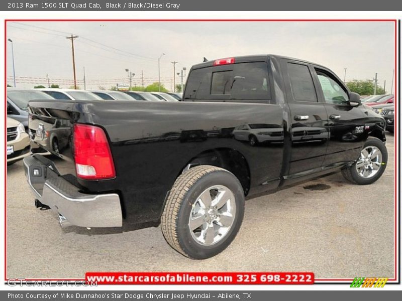Black / Black/Diesel Gray 2013 Ram 1500 SLT Quad Cab