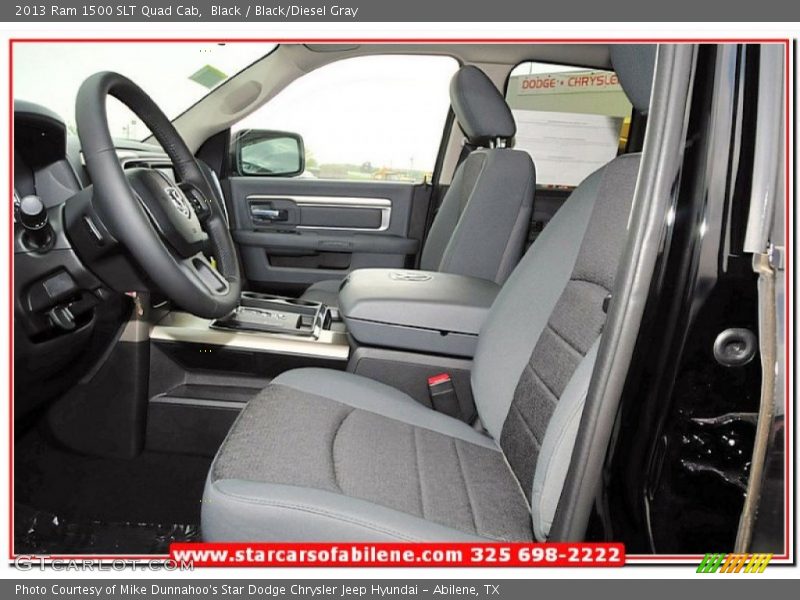 Black / Black/Diesel Gray 2013 Ram 1500 SLT Quad Cab