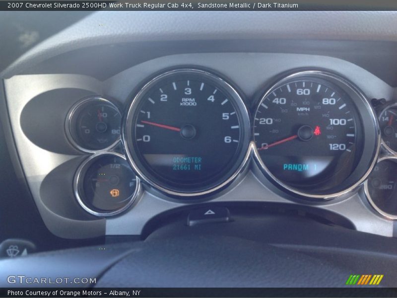 Sandstone Metallic / Dark Titanium 2007 Chevrolet Silverado 2500HD Work Truck Regular Cab 4x4