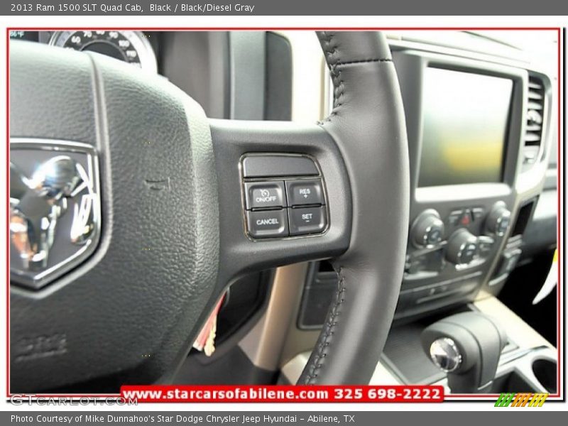 Black / Black/Diesel Gray 2013 Ram 1500 SLT Quad Cab