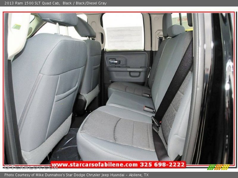 Black / Black/Diesel Gray 2013 Ram 1500 SLT Quad Cab