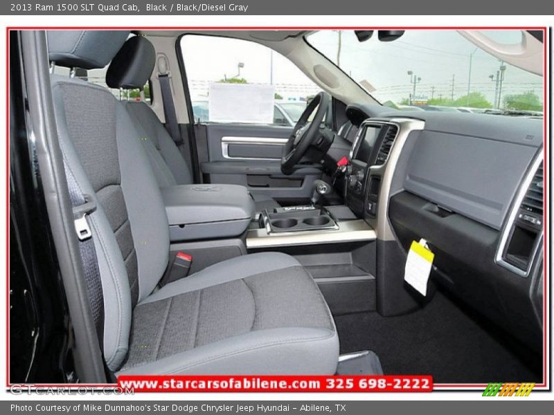 Black / Black/Diesel Gray 2013 Ram 1500 SLT Quad Cab
