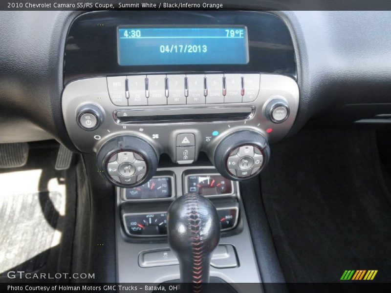 Summit White / Black/Inferno Orange 2010 Chevrolet Camaro SS/RS Coupe