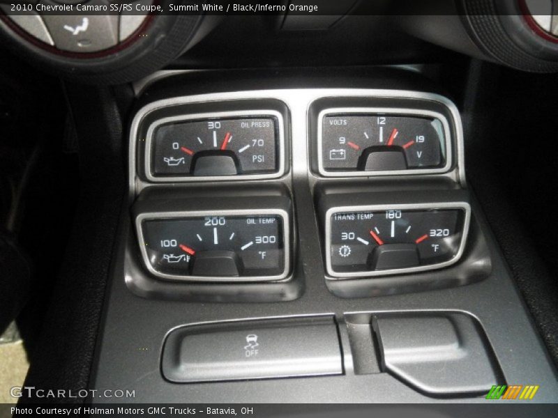 Summit White / Black/Inferno Orange 2010 Chevrolet Camaro SS/RS Coupe