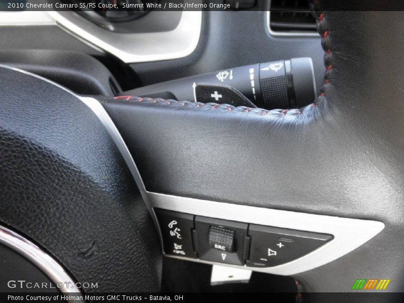 Summit White / Black/Inferno Orange 2010 Chevrolet Camaro SS/RS Coupe