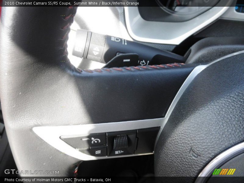 Summit White / Black/Inferno Orange 2010 Chevrolet Camaro SS/RS Coupe