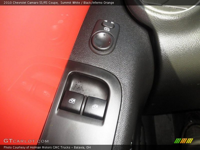 Summit White / Black/Inferno Orange 2010 Chevrolet Camaro SS/RS Coupe