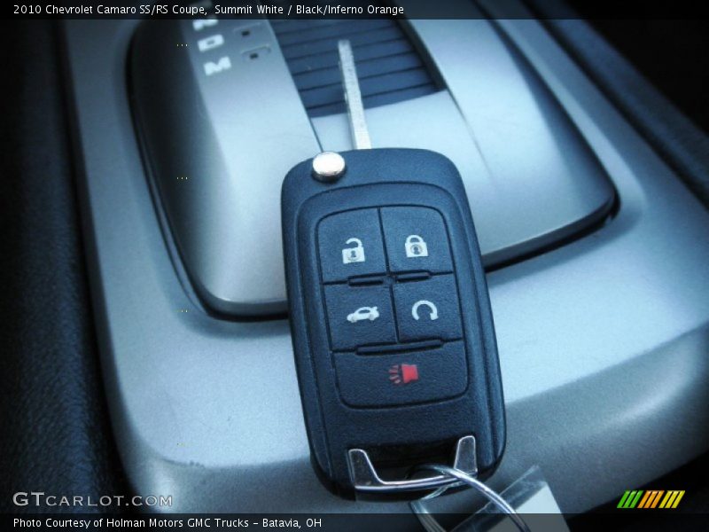 Summit White / Black/Inferno Orange 2010 Chevrolet Camaro SS/RS Coupe