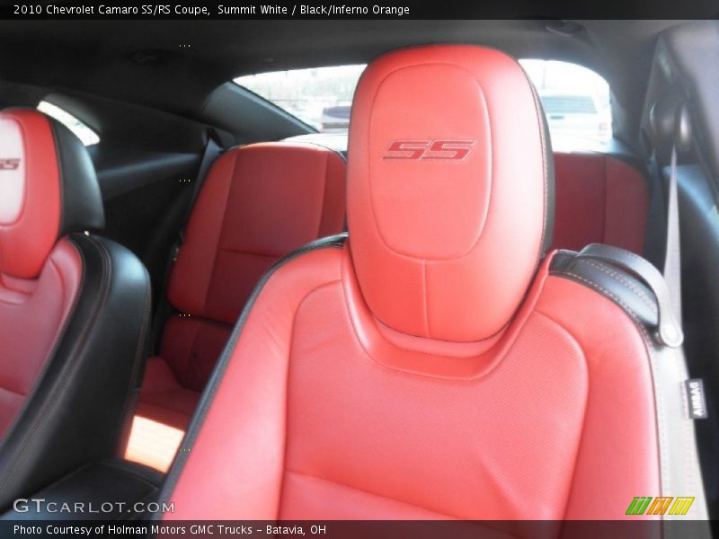Summit White / Black/Inferno Orange 2010 Chevrolet Camaro SS/RS Coupe