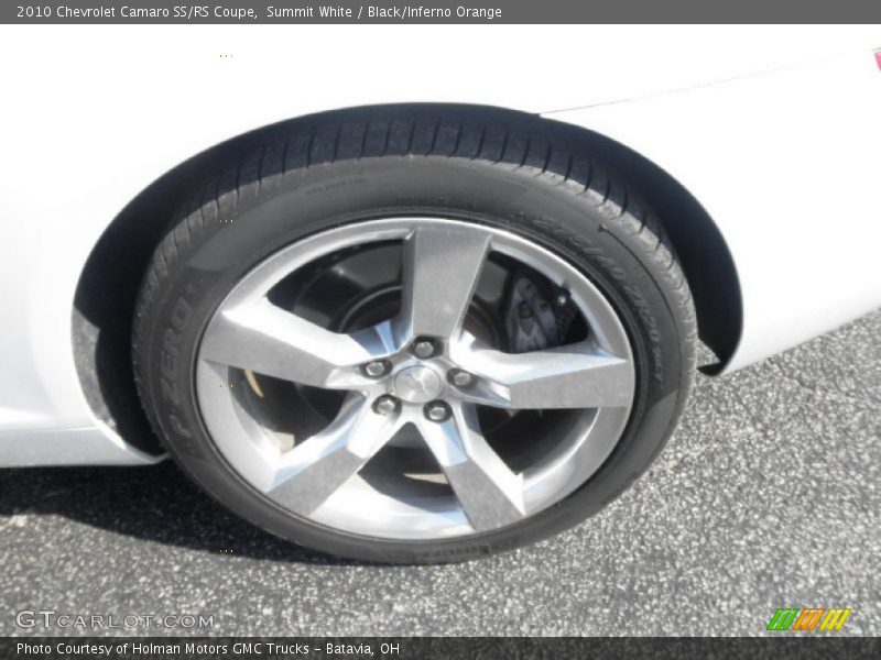 Summit White / Black/Inferno Orange 2010 Chevrolet Camaro SS/RS Coupe
